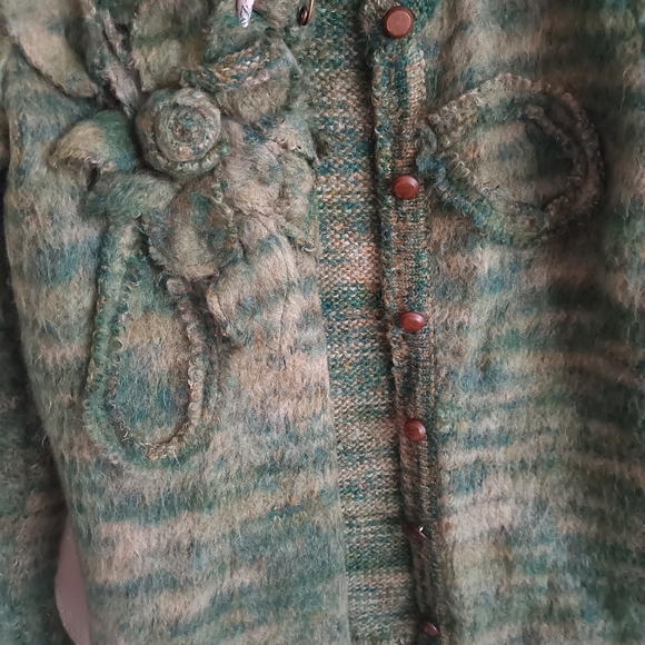 Vintage Green Mohair Anthropologie Sweater - Picture 6 of 7